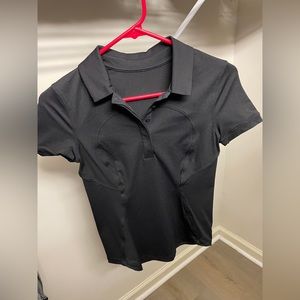 Lulu lemon black polo top